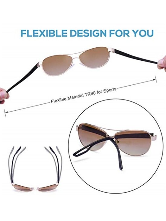 Polarized Sunglasses for Women UV400 Protection CA3210 | Flexible main image 5